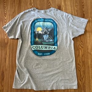Columbia Blue and Gray Outdoor Graphic Tee